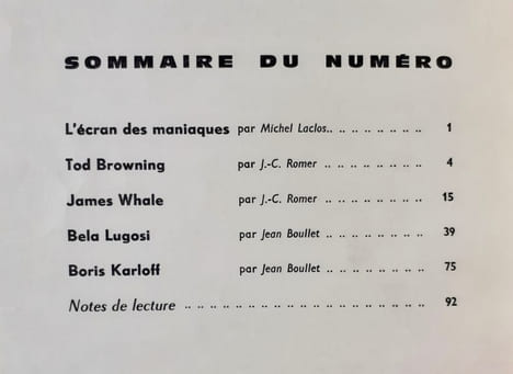 Bizarre n°24-25, 3ème trimestre 1962 : cinéma fantastique : l'épouvante. . BOULLET (Jean). ROMER (Jean-Claude). LACLOS (Michel). WHALE (James). ...