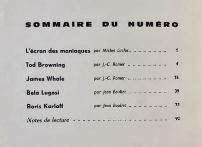 Bizarre n°24-25, 3ème trimestre 1962 : cinéma fantastique : l'épouvante.