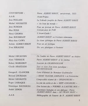 Pierre Albert-Birot. Revue trimestrielle F : n°2-3.. ALBERT-BIROT (Pierre). FOLLAIN (Jean). BURGOS (Jean). PONS (Max). VIRMAUX (Alain). CHOPIN ...