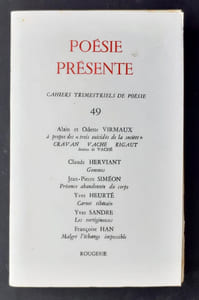 Poésie présente n°49, décembre 1983.