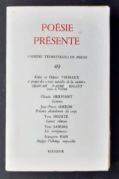 Poésie présente n°49, décembre 1983.. VACHE (Jacques). VIRMAUX (Alain et Odette) - SIMEON (Jean-Pierre). HERVIANT (Claude). HEURTE (Yves). SANDRE ...