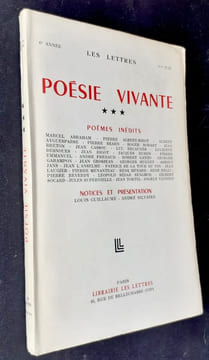 Poésie vivante - Tome III : poèmes inédits - Les Lettres n°21-22, quatrième trimestre 1954 -. GUILLAUME (Louis) - SILVAIRE (André) - SENGHOR (Léopold ...