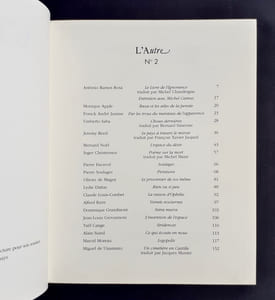 L’Autre, cahiers semestriels n°2, juin 1991.