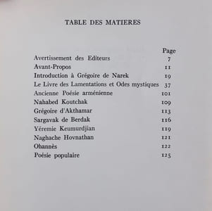 Grégoire de Narek et l'ancienne poésie arménienne.