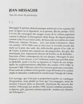Jean Messagier. Tous les sexes du printemps. . MESSAGIER (Jean).