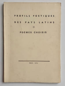 Profils poétiques des pays latins n°16, octobre 1970.
