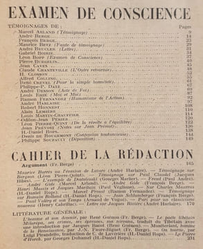 Les Cahiers du mois n°21-22 : Examen de conscience. . CREVEL (René). ARLAND (Marcel). PERIER (Odilon-Jean). SOUPAULT (Philippe). ROUGEMONT (Denis de). ...