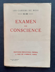 Les Cahiers du mois n°21-22 : Examen de conscience.