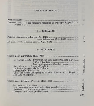 Ecrits de cinéma 1918-1931 - . SOUPAULT (Philippe) - VIRMAUX (Odette et Alain) -