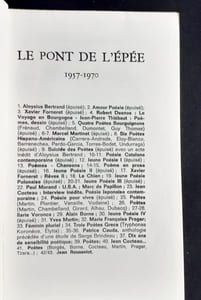 Le Pont de l'épée : n°44/45, 1970.