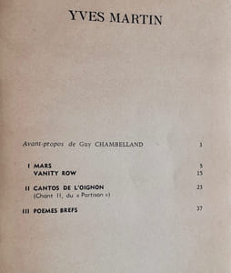 Le Pont de l'épée : n°31, 1966. Numéro entièrement consacré à Yves Martin.