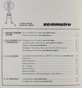 Littérature illetrée ou la littérature à la lettre. Bizarre n°32-33.