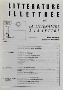 Littérature illetrée ou la littérature à la lettre. Bizarre n°32-33.