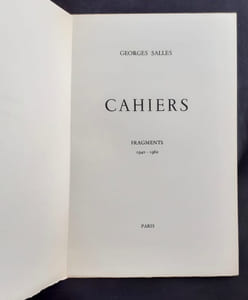 Cahiers. Fragments, 1940-1962.