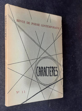 Caractères. Revue de poésie contemporaine dirigée par Bruno Durocher. N°11. 1955. FONDANE (Benjamin). JACOB (Max). AUBRAY (Thérèse). DUROCHER (Bruno). ...
