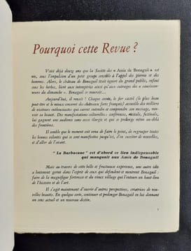 La Barbacane. Revue des pierres et des hommes. N°1, 1963. . BRETON (André). DRUON (Maurice). MAUROIS (André). PONS (Max). BONET (Jésus). BRESSOU ...