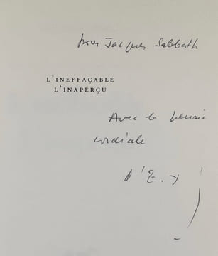 L'ineffaçable, L'inaperçu - Le livre des Ressemblances, III -. JABES (Edmond) -