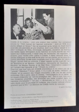 Colette au cinéma. Critiques et chroniques. Dialogues des films : Jeunes filles en uniforme. Lac-aux-dames. Divine. . COLETTE. VIRMAUX (Alain et ...