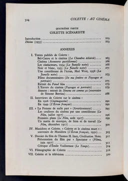 Colette au cinéma. Critiques et chroniques. Dialogues des films : Jeunes filles en uniforme. Lac-aux-dames. Divine. . COLETTE. VIRMAUX (Alain et ...