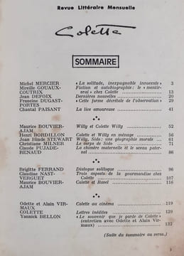 Colette. Europe, revue littéraire mensuelle, novembre-décembre 1981, n°631-632. . COLETTE. MERCIER (Michel). PAISANT (Chantal). PUJADE-RENAUD ...