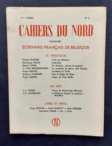 Cahiers du Nord, n°82-83, 1949 : Ecrivains français de Belgique. Tome III : Prosateurs.