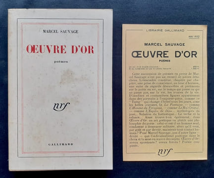 Oeuvre d'or. Poèmes. . SAUVAGE (Marcel).