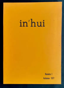 In'hui. N°1, automne 77-78.