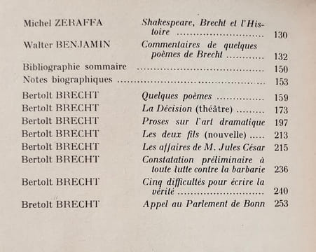 Bertolt Brecht. Europe n° 133-134, janvier-février 1957. . BRECHT (Bertolt). BENJAMIN (Walter). DASTE (Jean). AMADO (Jorge). EISNER (Lotte). FEDINE ...