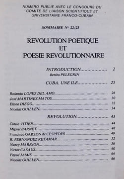 Sud. Revue trimestrielle, n°22/23, 2ème trimestre 1978 : Révolution poétique et poésie révolutionnaire : Cuba à travers les poètes de la révolution ...