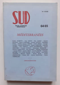 Sud n°64-65, juillet 1986 : Méditerranées.