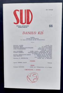 Sud n°66, 4ème trimestre 1986 : Danilo Kis.