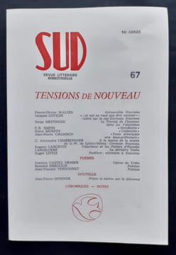 Sud n°67, 4ème trimestre 1986 : Tensions de Nouveau.. WALZER (Pierre-Olivier). LOVICHI (Jacques). MEITINGER (Serge). MURPHY (Steve). CHAMBON ...