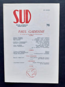Sud, numéro 76, deuxième trimestre 1988 : Paul Gadenne.