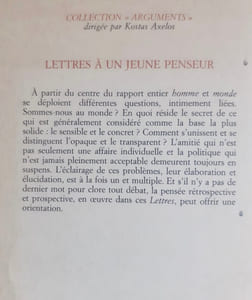 Lettres à un jeune penseur.