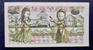 Carte de vœux (10x19cm) en quatre volets des Editions Rombaldi pour l’année 1960.. FOUJITA (Tsuguharu).