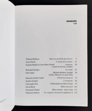 Revue Nioques : N°1.5, 1999. Deuxième série (1996-2003). . BALDACCI (Thibaud). PARIAN (Anne). GEORGES (Bertrand). GANTZ (Otto). GONTIER (Jérôme). FIAT ...