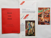 Carton d'invitation au vernissage + Petit journal et dossier de presse de l'exposition Bram Van Velde au Centre Georges Pompidou (Paris) du 19 octobre 1989 au 1er janvier 1990.  par BRAM VAN VELDE.  - Image 1
