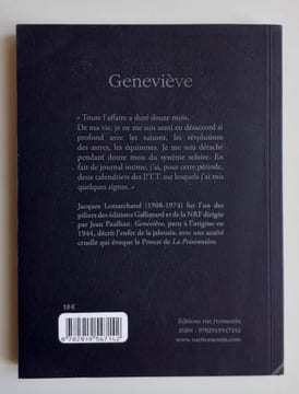 Geneviève. . LEMARCHAND (Jacques).