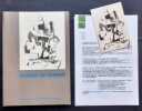 Carton d'invitation à l'inauguration + dossier de presse de l'exposition "Dessins de Zadkine" présentés au Musée Rodin du 08 novembre 1994 au 08 ...