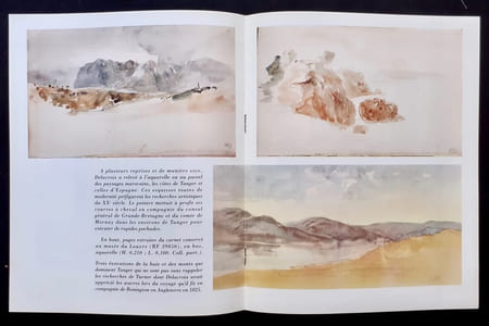 Carton d'invitation à l'inauguration + documentation illustrée en couleurs autour de l'exposition "Eugène Delacroix, le voyage au Maroc" présentée au Musée Delacroix du 07 octobre 1992 au 04 janvier 1993.