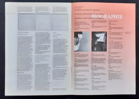 Carton d'invitation à l'inauguration + dossier de presse + Petit journal de l'exposition "Lucio Fontana" au Centre Georges Pompidou du 15 octobre 1987 ...