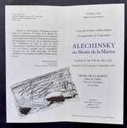Carton d'invitation à l'inauguration + dossier de presse de l'exposition Alechinsky au Musée de la Marine du 15 mai au 13 septembre 1992.  par ALECHINSKY (Pierre).  - Image 3