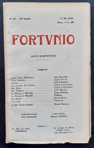 Fortunio. Revue bi-mensuelle. N°54 du 1er mai 1924. 
