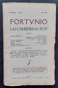 Fortunio – Les Cahiers du Sud. N°68, juin 1925.