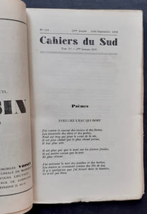 Les Cahiers du Sud. N°115, août-septembre 1929.