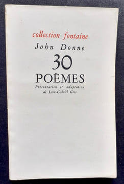30 poèmes. . DONNE (John) -