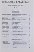 Théodore Balmoral, revue de littérature n°11. hiver-printemps 1991-1992.  par CAMPO (Cristina). ORCEL (Michel). TRASSARD (Jean-Loup). JAMME (Franck André). CAMUS (Michel). BOBIN (Christian). SACRE (James). DE ROUX (Paul). BOUCHARD (Thierry) - Image 1