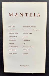 Manteia.  N°3, 1968. 