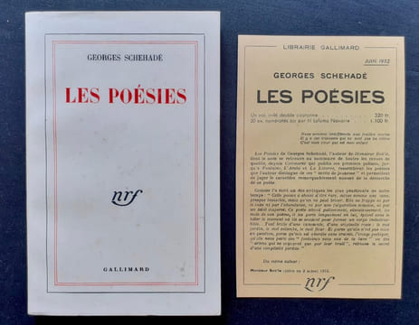 Les poésies. . SCHEHADE (Georges).