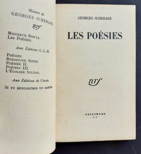 Les poésies.
